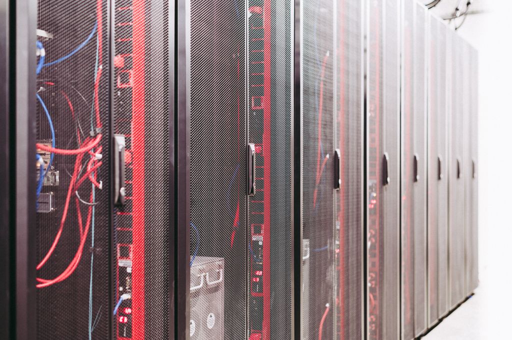 System with various wires managing access to centralized resource of server in data center