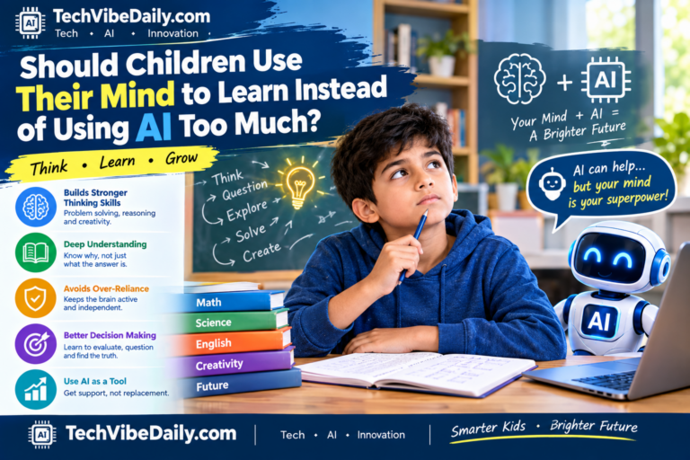 Should Children Use Their Mind to Learn Instead of Using AI Too Much?